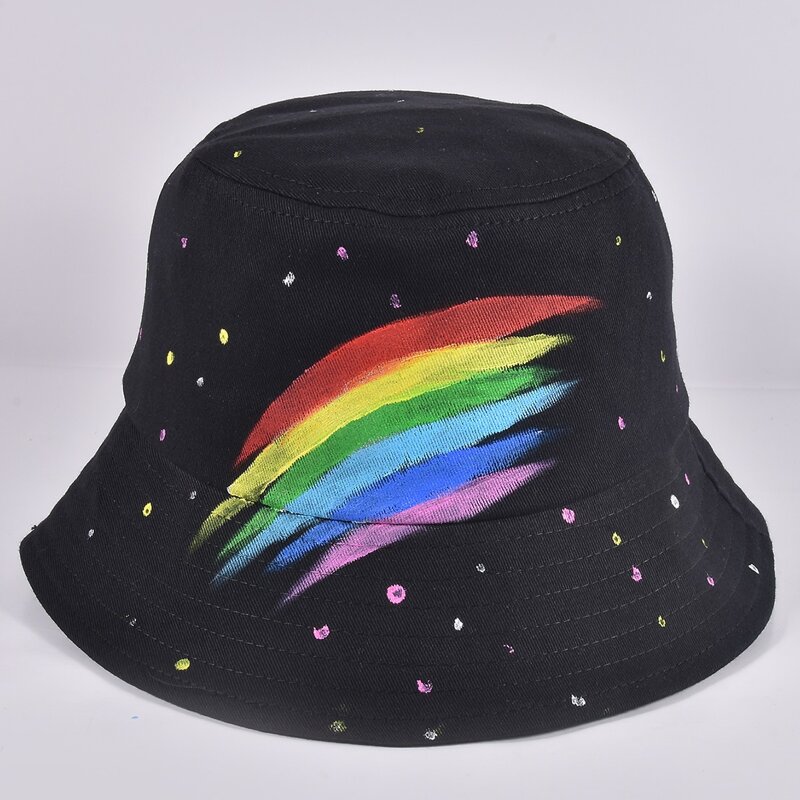 

Guys Colorful Striped Bucket Hat, Black