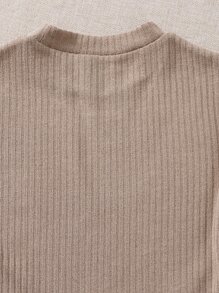 SHEIN EZwear Paquete de 3 camisetas de punto acanalado de unicolor para verano - Multicolor - Ver 3