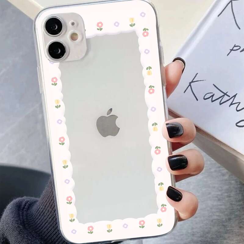 

Flower Pattern Clear Phone Case, Multicolor