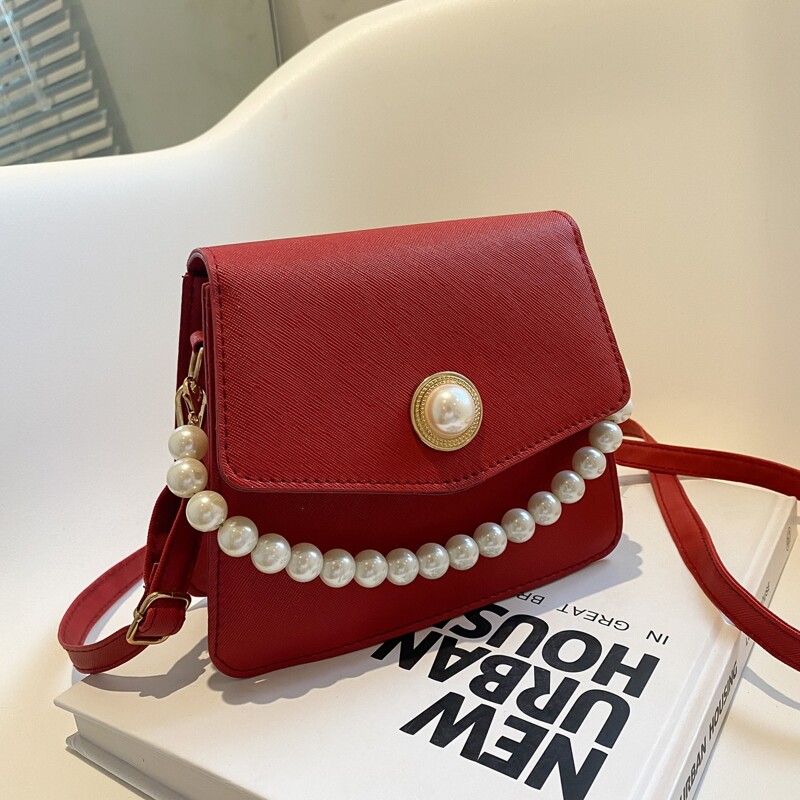 

Flap Satchel Bag, Red