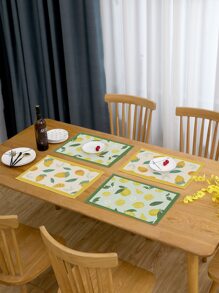 1pc Mango Print Random Placemat - Multicolor - View 2