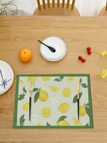 1pc Mango Print Random Placemat - Multicolor - View 7