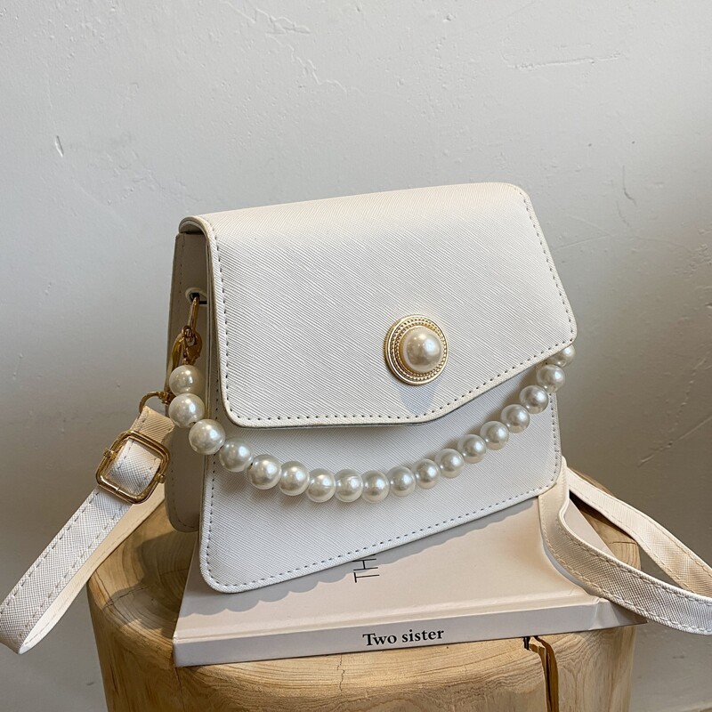 

Flap Satchel Bag, White