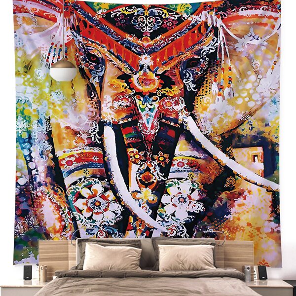 

Elephant Print Tapestry, Multicolor