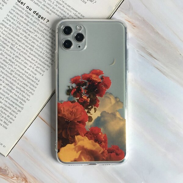 

Flower Pattern Clear Phone Case