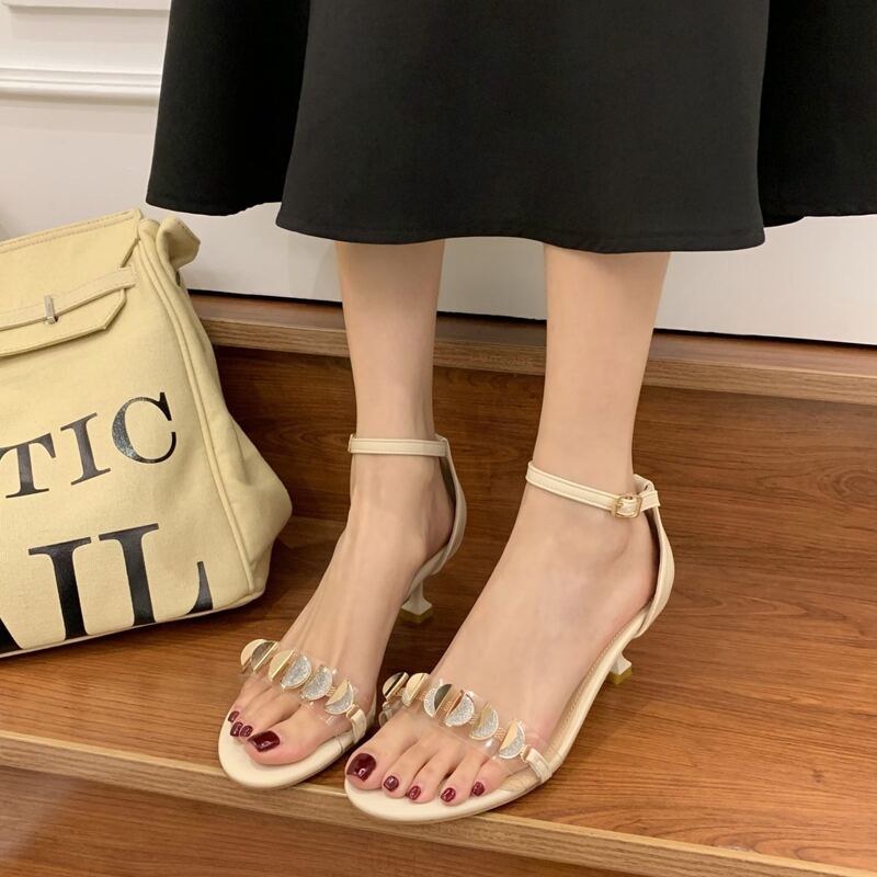 

Minimalist Strappy Sandals, Beige