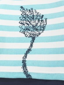 Peninsula Baby 男嬰蝴蝶結細節獅子圖案條紋圖案連身褲 - 彩色 - 查看 8