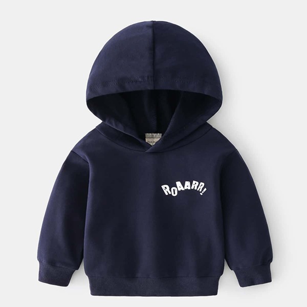 

Toddler Boys Dinosaur & Letter Graphic Zip-up Hoodie, Navy blue