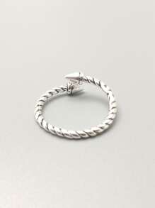 Thời trang và phổ biến 1 người đàn ông Twist Cuff Ring Copper Trang sức cho món quà trang sức và cho một cái nhìn sành điệu - Màu Bạc Cổ - Xem 2