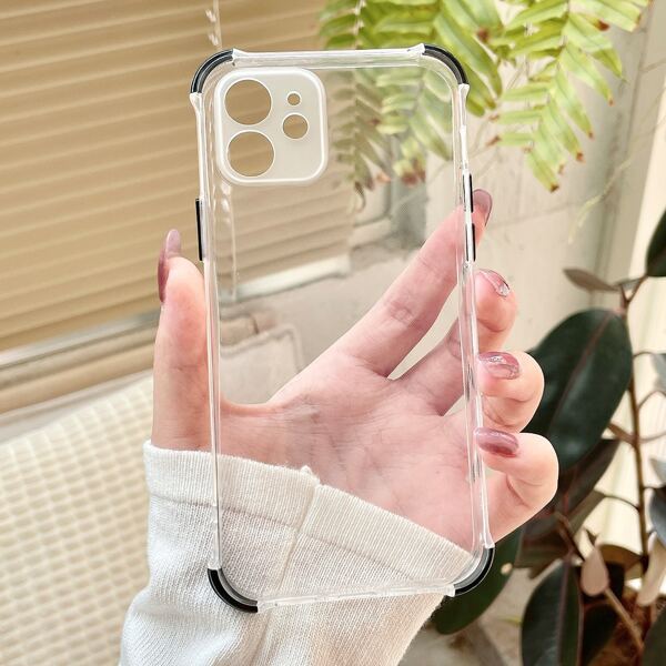 

Anti-fall Clear Phone Case, Black
