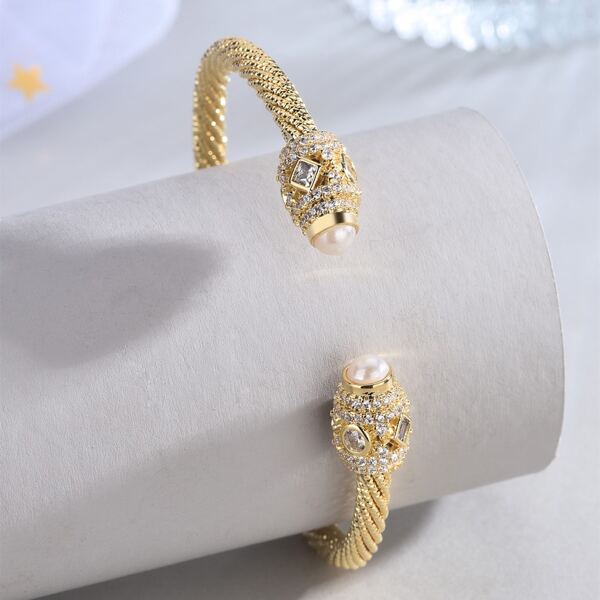 

Zircon Decor Bracelet, Gold