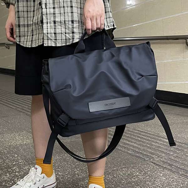 

Men Large Capacity Tote Bag, Black