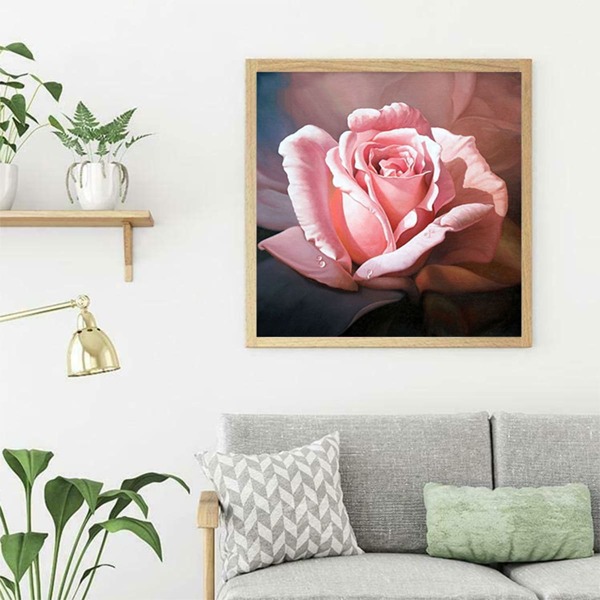 

Rose Print DIY Diamond Unframed Painting, Multicolor