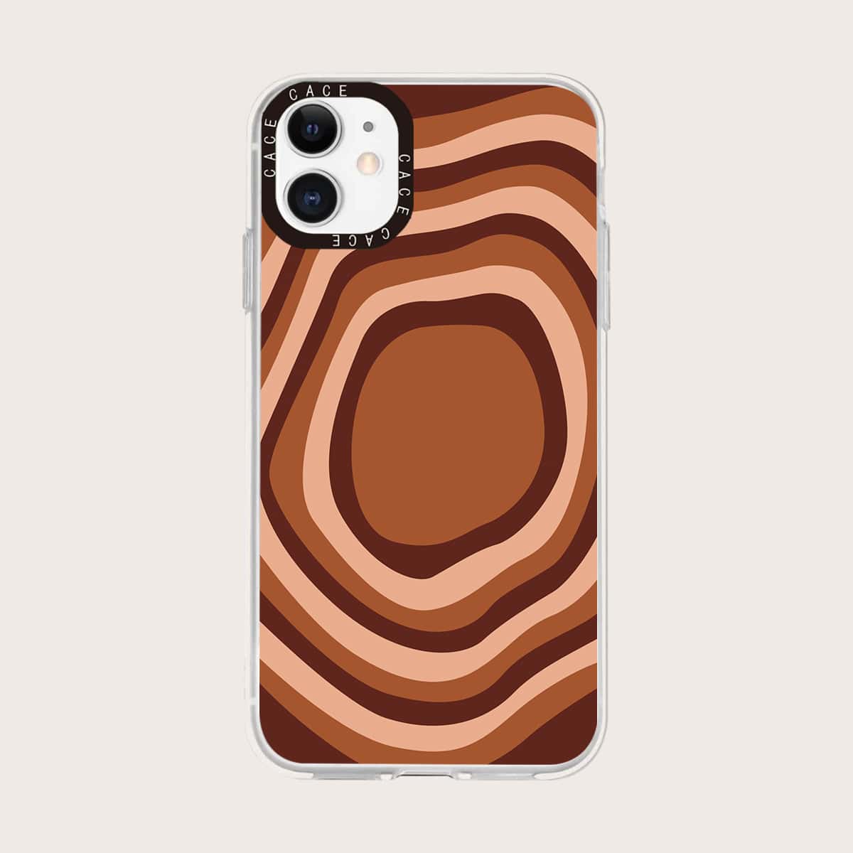

Color Block Phone Case, Brown