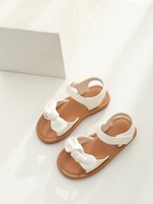 Toddler Girls White Sandals, Summer - White - View 1
