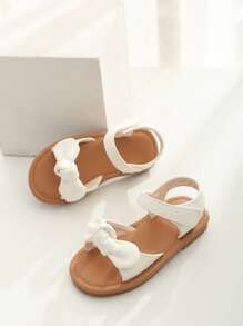 Toddler Girls White Sandals, Summer - White - View 5