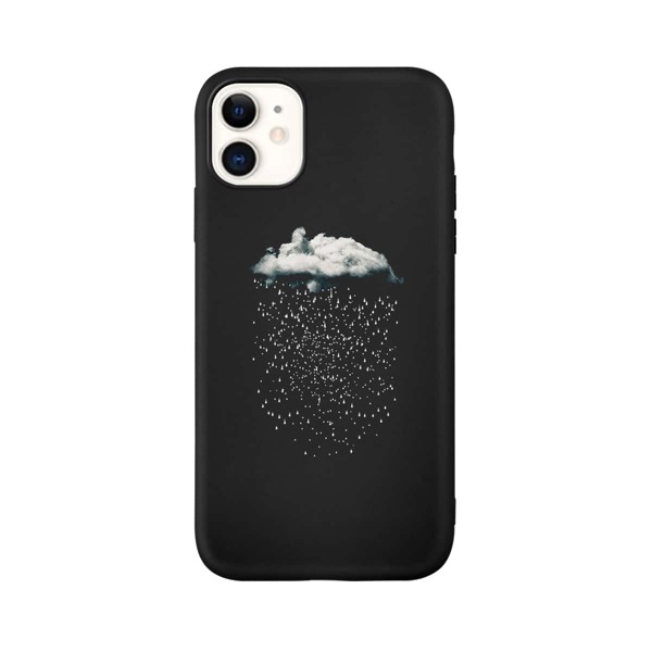 

Cloud Pattern Phone Case, Black and white
