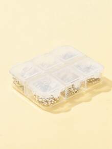 60 顆混合鋅合金翼珠適用於 Diy 手鍊、項鍊製作 - 銀色 - 查看 4