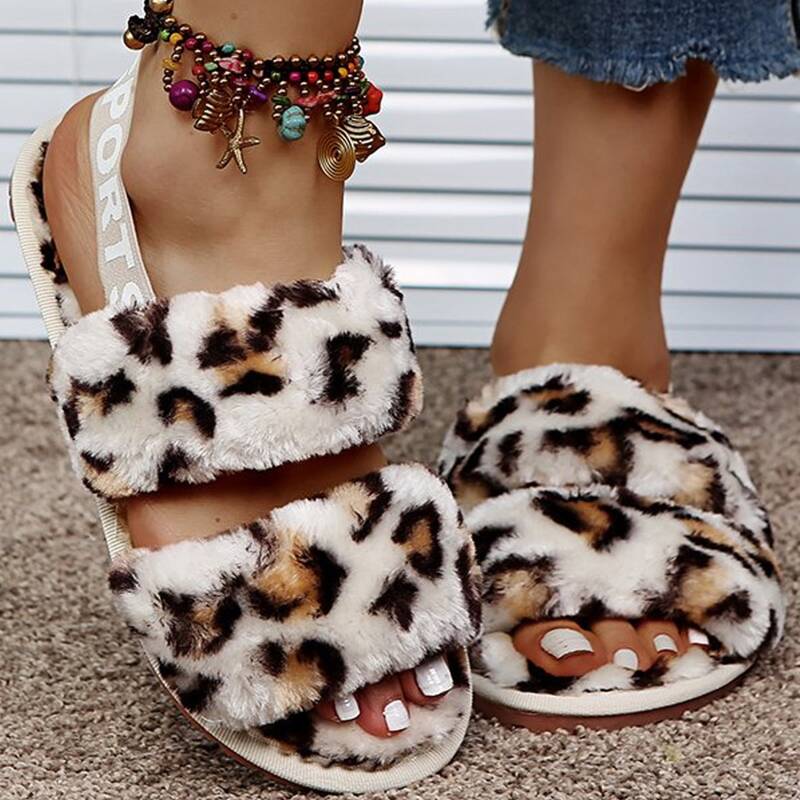 

Leopard Pattern Bedroom Slippers, Multicolor