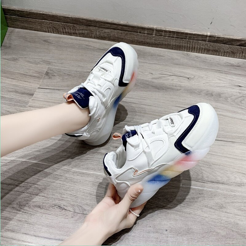 

Lace-up Front Charm Sneakers, Blue