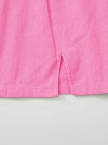 Soleia 結飾肩後繫帶抽褶短版吊帶上衣和開衩半身裙套裝