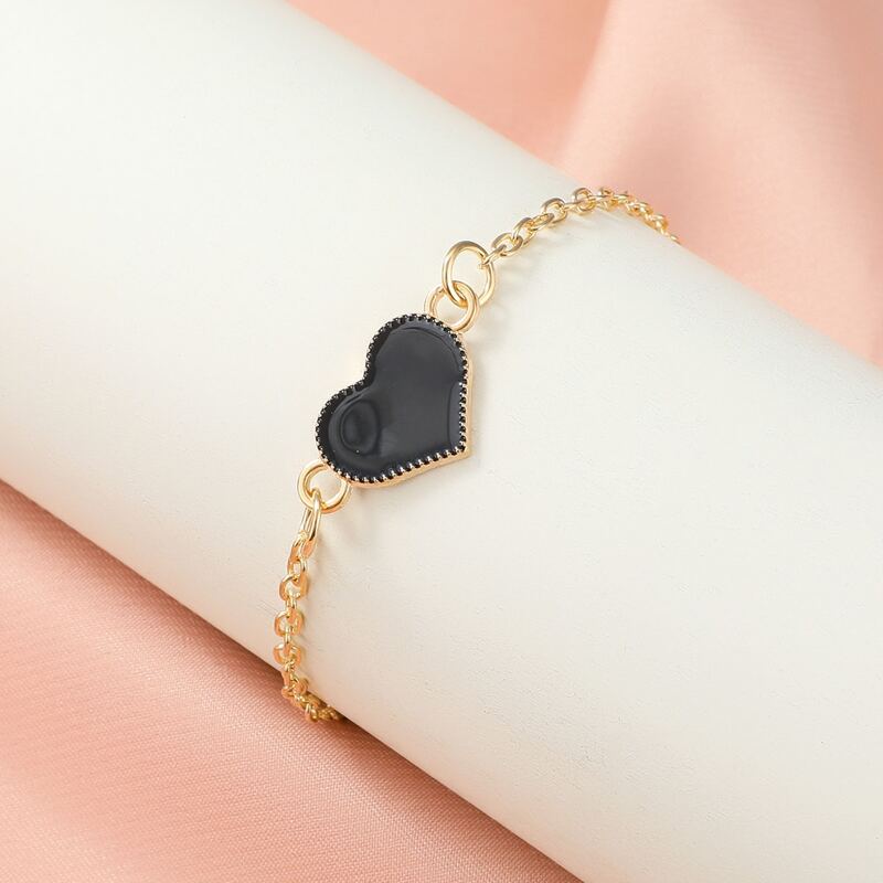 

Heart Decor Chain Bracelet, Gold