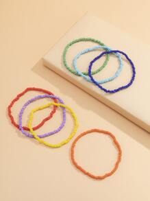 7入組串珠手鏈 - 彩色 - 查看 4