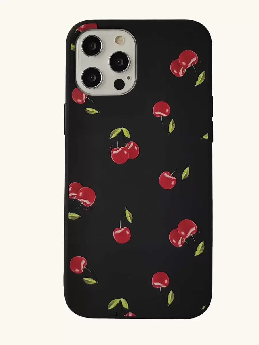 櫻桃繪畫手機外殼 - 彩色 - 查看 1