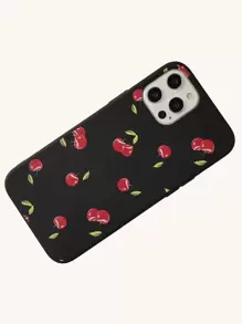 櫻桃繪畫手機外殼 - 彩色 - 查看 4