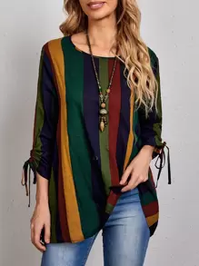 Áo sơ mi Dây kéo Sọc Giải trí - Nhiều màu - Xem 1