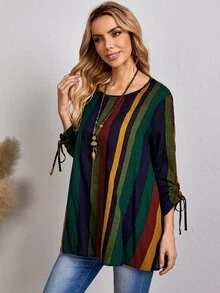 Áo sơ mi Dây kéo Sọc Giải trí - Nhiều màu - Xem 3