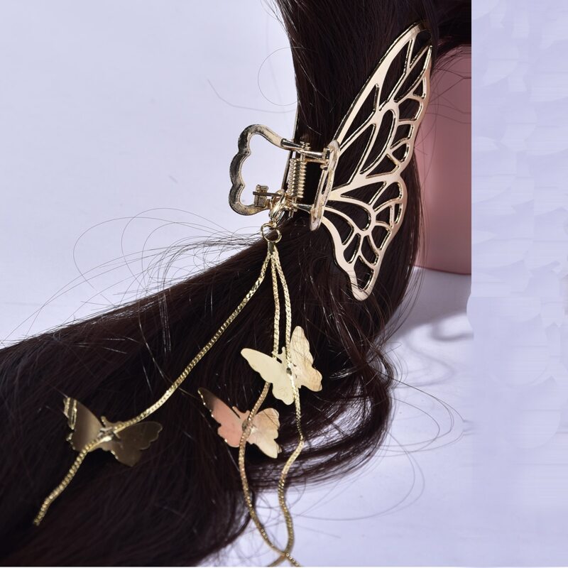 

Butterfly Design Hair Claw, Gold