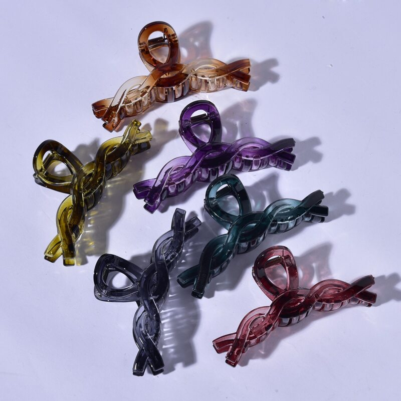 

6pcs Twist Design Hair Claw, Multicolor