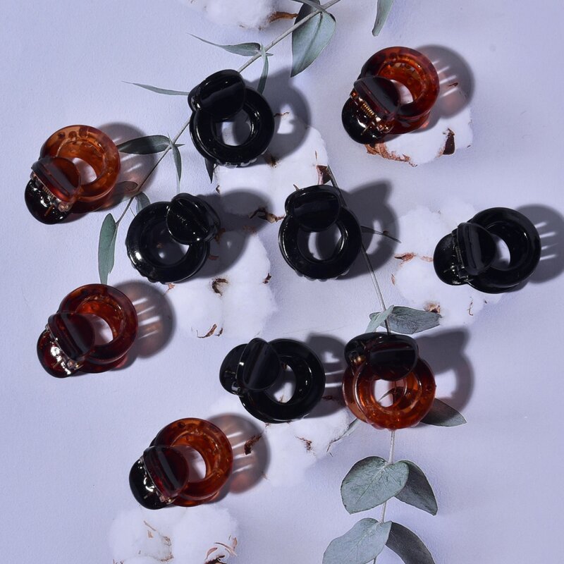 

10pcs Geo Design Hair Claw, Multicolor
