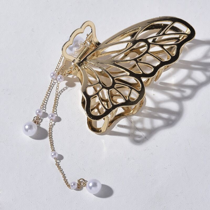 

Butterfly Design Hair Claw, Gold