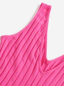 SHEIN Essnce V領素色合身上衣