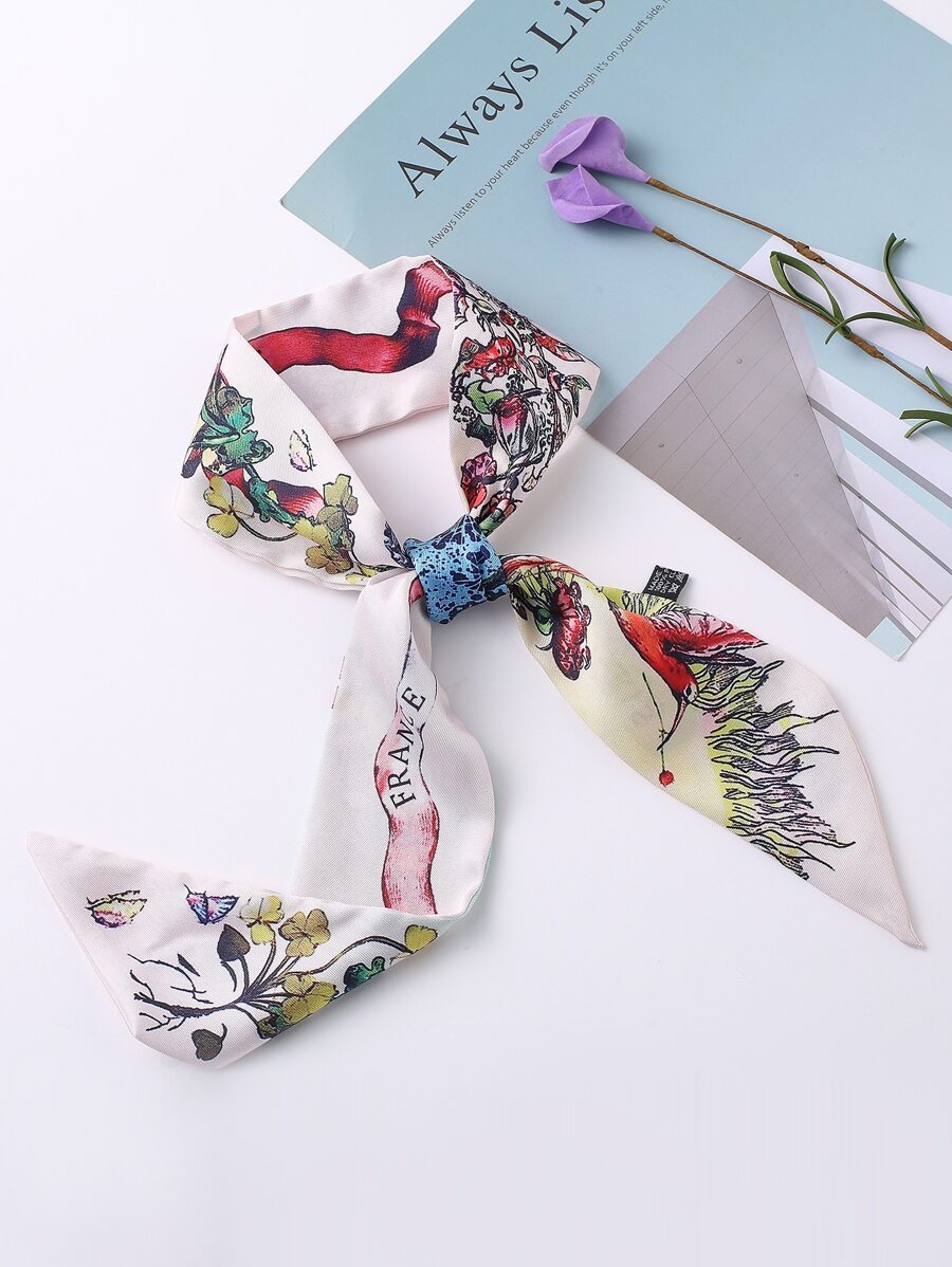 Khăn quàng cổ in hoa - Nhiều màu - Xem 1