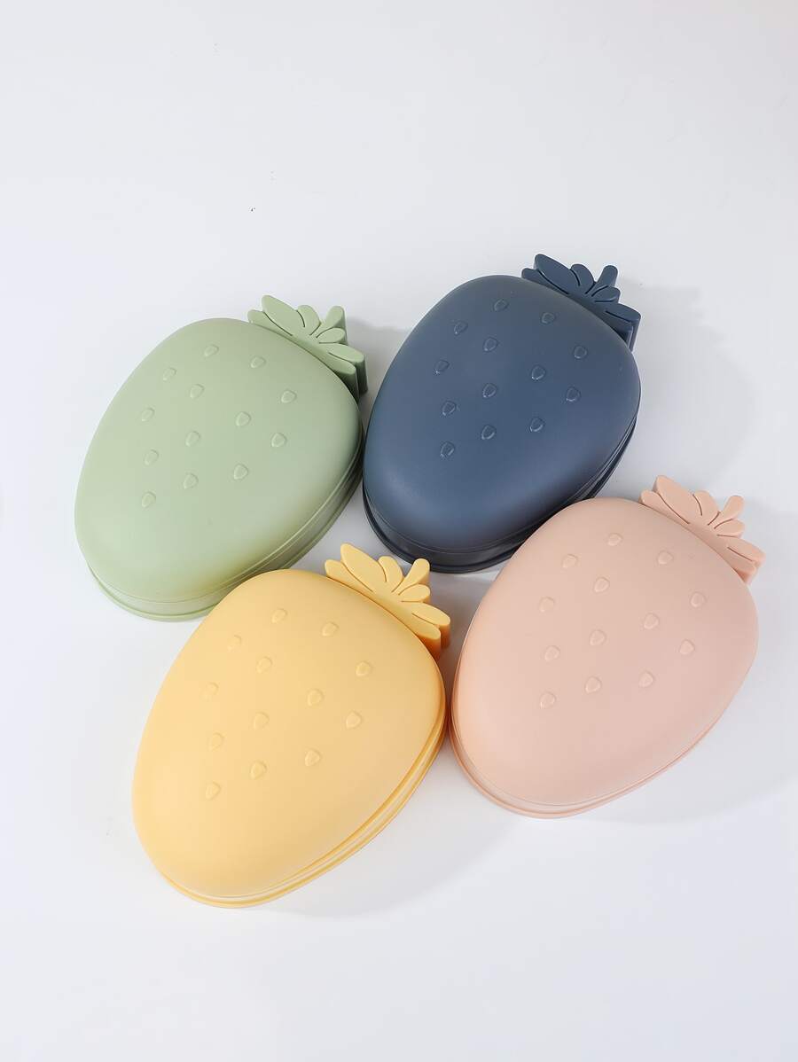 1pc Strawberry Shaped Random Color Soap Box Home Bathroom Decor Fall Decor Back To School - Multicolor - View 1
