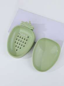 1pc Strawberry Shaped Random Color Soap Box Home Bathroom Decor Fall Decor Back To School - Multicolor - View 3
