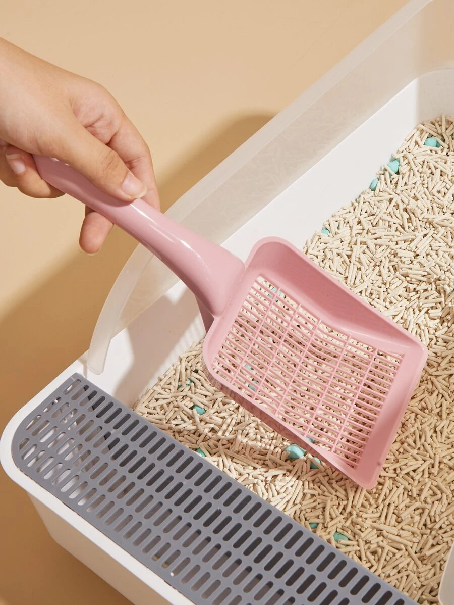 1pc Cat Litter Shovel - Pink - View 1