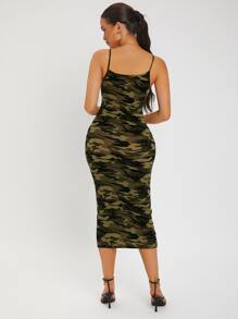SHEIN SXY Camo Print Cami Bodycon Dress - Multicolor - View 2