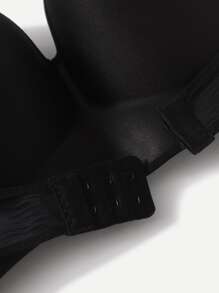 Solid Strapless Push Up Bra - Black - View 3