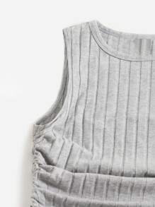 Muchica 抽褶抽繩包臀連衣裙 - 淺灰色 - 查看 4