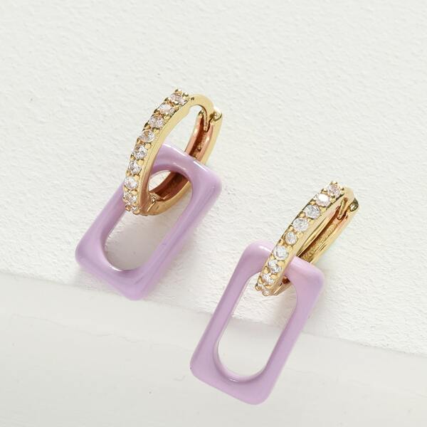 

18K Gold Plated Geometric Drop Earrings