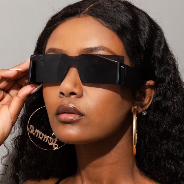 

One Piece Lens Rimless Sunglasses