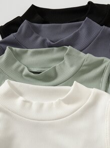 SHEIN Unity 4pcs Solid Tank Top - Multicolor - View 7