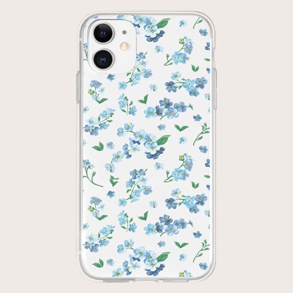 

Flower Painted Clear Phone Case