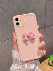 Bowknot Decor Phone Case - Pink - View 1