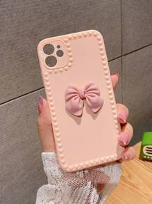 Bowknot Decor Phone Case - Pink - View 2