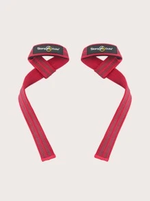 1pair Weighting Lifting Straps - Red - View 1